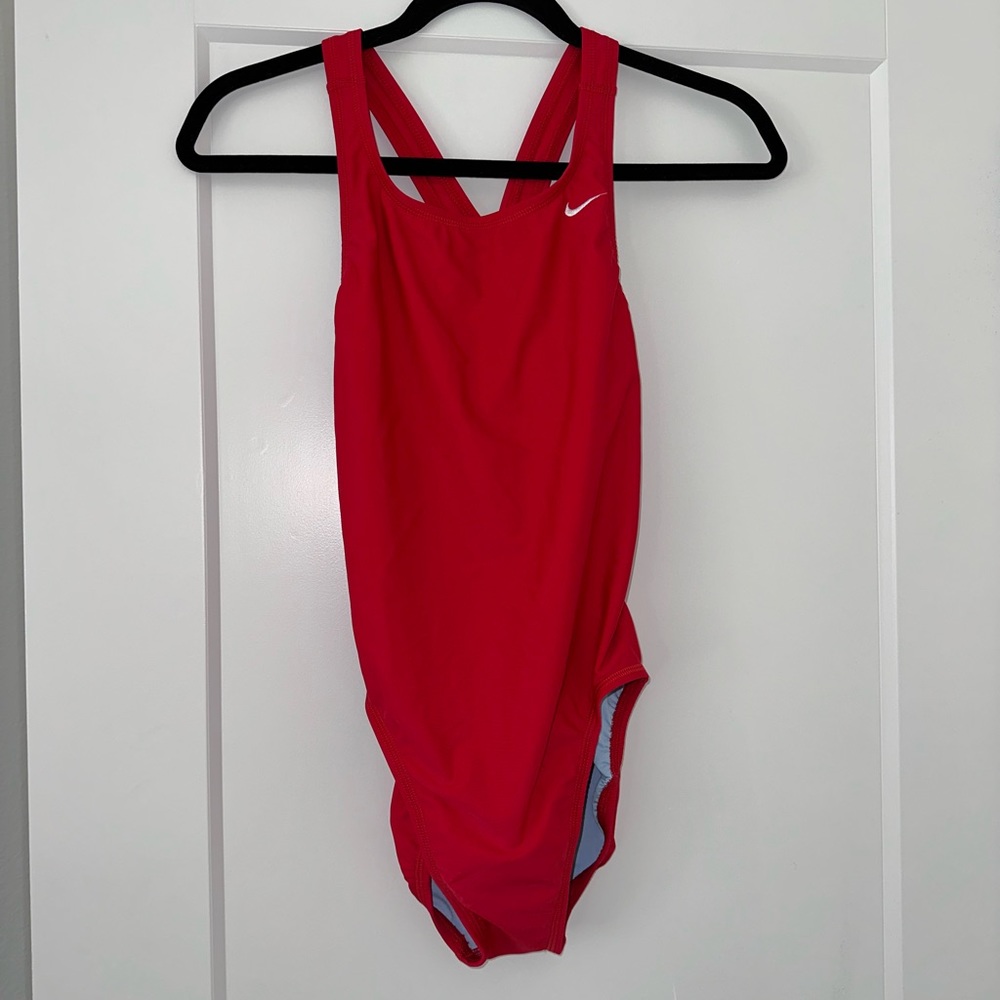 Nike red swim suit
